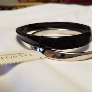 Talbots Duo Silver and Black Bangles NWT